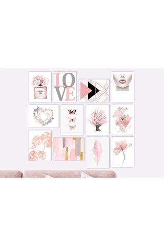 12-delige wanddecoratie - 20 x 15 cm