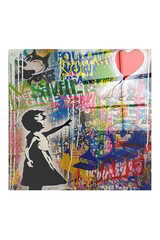 Wanddecoratie "La petite fille au ballon" Banksy - 70 x 70 cm