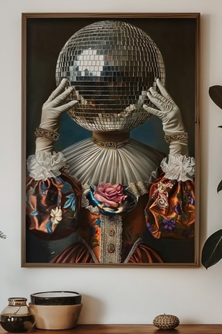 Pittura decorativa con cornice in MDF René32 - 35 x 47 cm