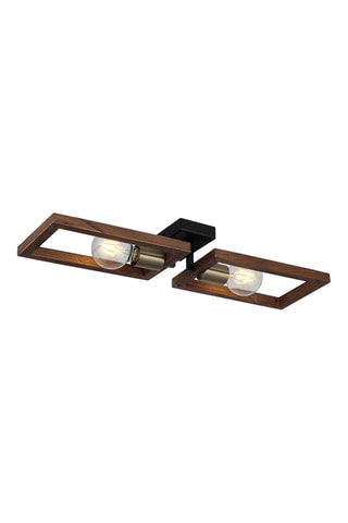 Houten Plafondlamp Era - Naturel - 2 x 40 W