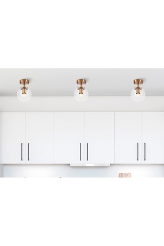 Plafondlamp Goudkleurig en Transparant