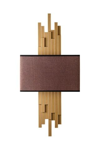 Wandlamp Axis - Goudkleurig en Bruin - 2 x 40 W