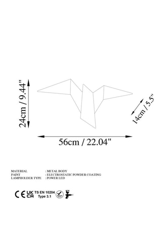 Ledwandlamp Pacali - Goudkleurig - 1 W