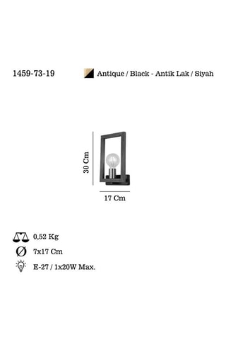 Applique in legno Era - Neutro e nero - 20 W