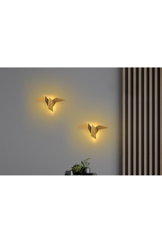 Ledwandlamp Pacali Goudkleurig