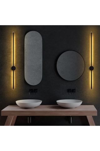 Ledwandlamp Sword Zwart