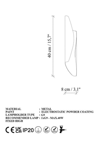 Wandlamp Flare - Zwart - 10 W
