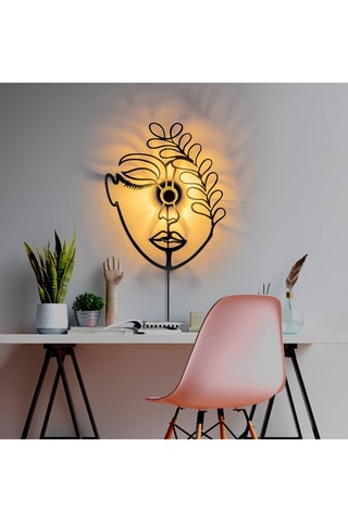 Wandlamp Flower Faced 
Zwart