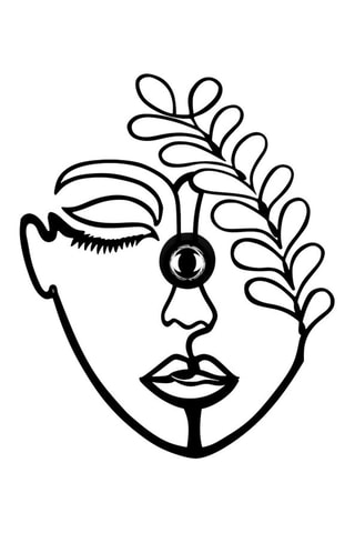 Wandlamp Flower Faced 
Zwart