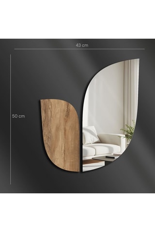 Spiegel - 43 x 50 cm - Houtimitatie