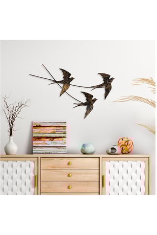 Wanddecoratie Wallow - Vintage Zwart - 70 x 42 cm