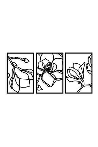 3-delige Wanddecoratie Adda - Zwart - 120 x 56,5 cm