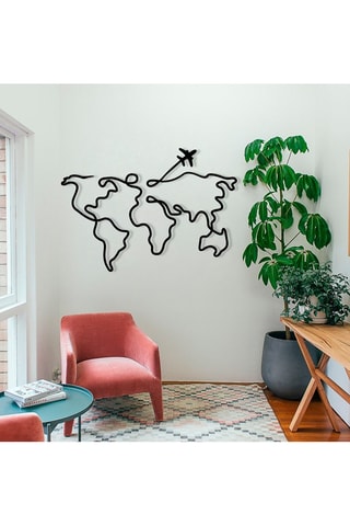 Wanddecoratie - 60 x 42 x 0,12 cm - Zwart