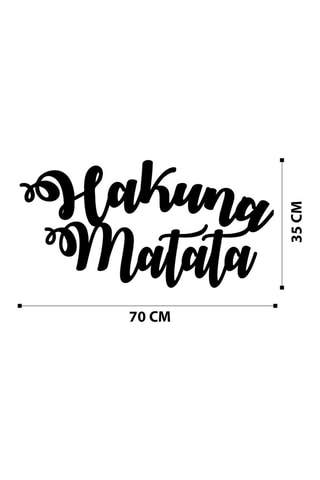 Decorazione da parete Hakuna Matata  - Nero - 70 x 35 cm