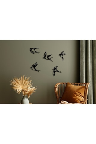 Wanddecoratie - 14 x 19 cm / 17 x 19 cm / 19 x 11/18/19 cm - Zwart