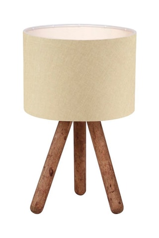 Houten Tafellamp Ayd - Naturel en Beige - 60 W