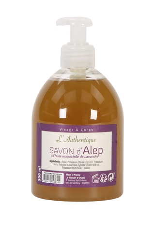 Sabão de Alepo líquido com óleo essencial Alfazema - 500 ml