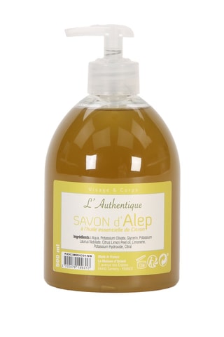 Vloeibare Aleppozeep met Essentiële Olie citroen - 500 ml