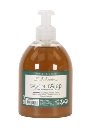 Sabão de Alepo líquido com óleo essencial Cedro - 500 ml