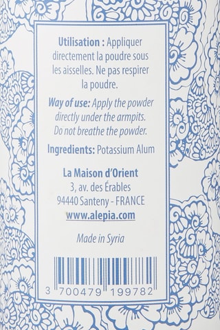 Desodorante piedra de alumbre en polvo - 100 g
