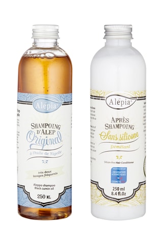 Shampoing No-poo à l'huile de Nigelle bio et après-shampoing extra doux et démêlant - 2 x 250ml