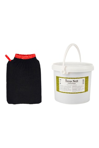 Savon noir authentique et gant de gommage Best Kessa - 5 kg