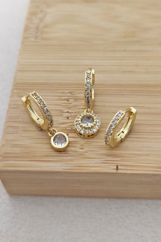 3 boucles d'oreilles - Zircons