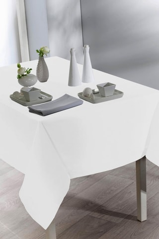 Nappe antitache rectangulaire Tentation Unie - Blanc