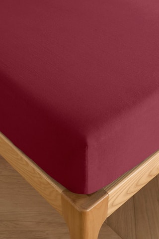Drap-housse en coton 57 fils/cm² - Bordeaux