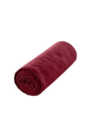 Drap-housse en coton 57 fils/cm² - Bordeaux