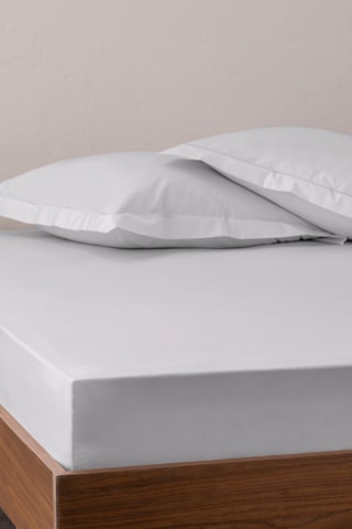 Drap-housse en coton percale 80 fils/cm² Julian - Perle