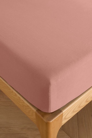 Drap-housse en coton 57 fils/cm² - Vieux rose