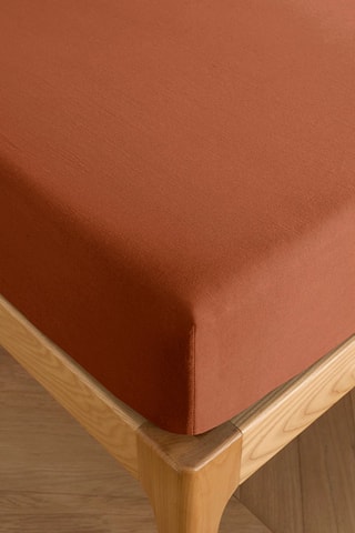 Drap-housse en coton 57 fils/cm² - Paprika