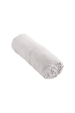 Drap-housse en gaze de coton 57 fils/cm² - Blanc