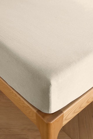 Drap-housse en coton 57 fils/cm² - Sable
