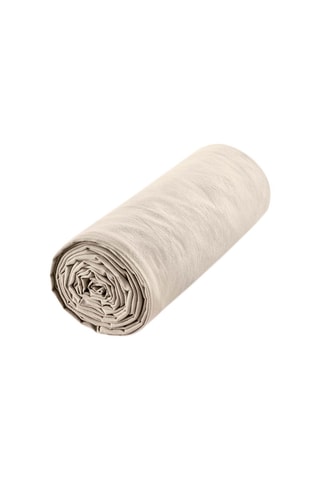 Drap-housse en coton 57 fils/cm² - Sable