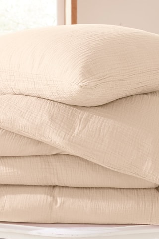 Taie d'oreiller en gaze de coton 57 fils/cm² Noah - Beige