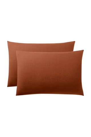 Taie d'oreiller en coton 57 fils/cm² - Paprika 