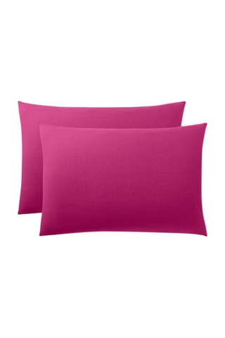 Taie d'oreiller en coton 57 fils/cm² - Magenta 