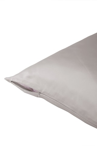 Taie d'oreiller en soie - Argenté