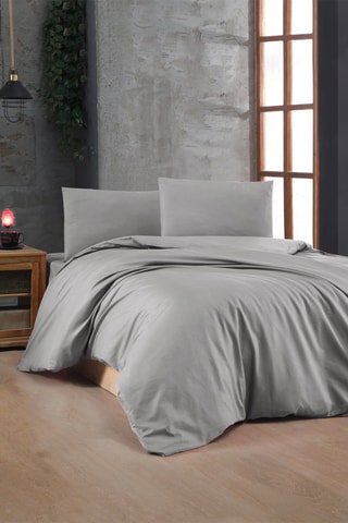 Parure de couette en coton 155 fils/cm² - Gris
