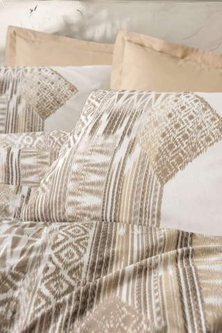 Parure de couette en coton - 57 fils/cm² Amara - Caramel