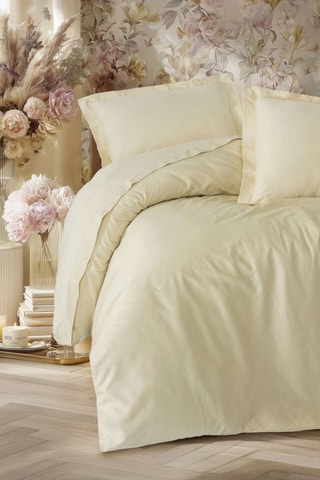Parure de couette en coton - 83 fils/cm²  Elegant - Beige