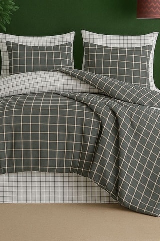 Parure de couette en coton 127 fils/cm² - Anthracite