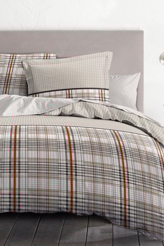 Parure de couette en coton 57 fils/cm² Greenwich - Beige et orange