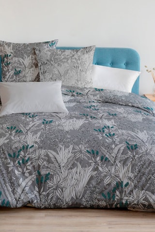 Parure de couette en coton 57 fils/cm² Curitibia - Gris et anthracite