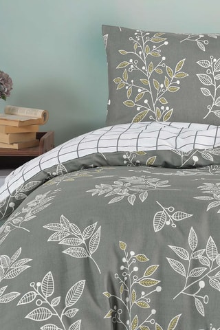 Parure de couette en coton 47 fils/cm² LineLeaf - Vert