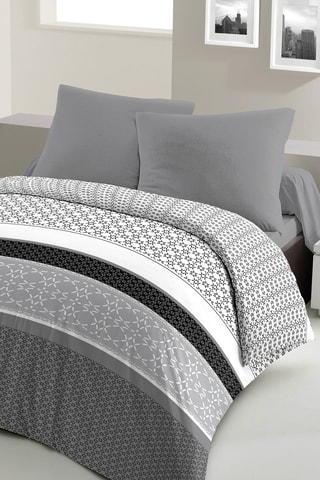 Parure de couette Diffus et couette - Gris et blanc