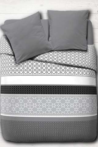 Parure de couette Diffus et couette - Gris et blanc