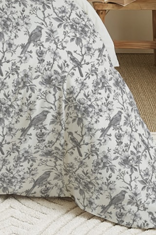 Parure de couette réversible en coton 57 fils/cm² - Gris et blanc